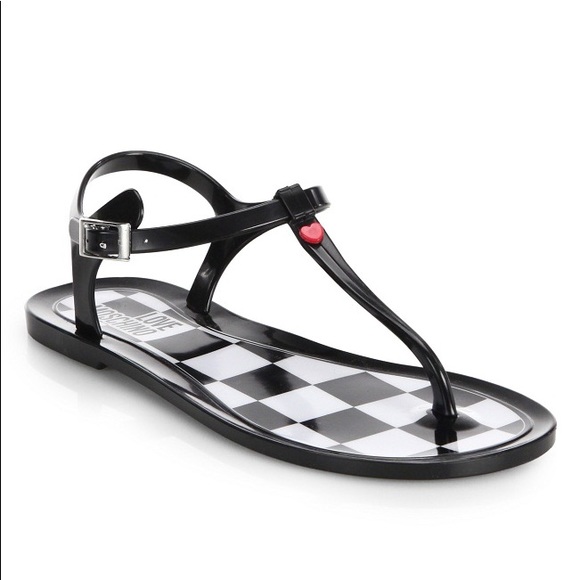 love moschino jelly sandals